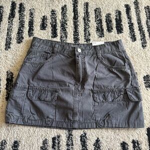 Zara Charcoal Cargo Skirt